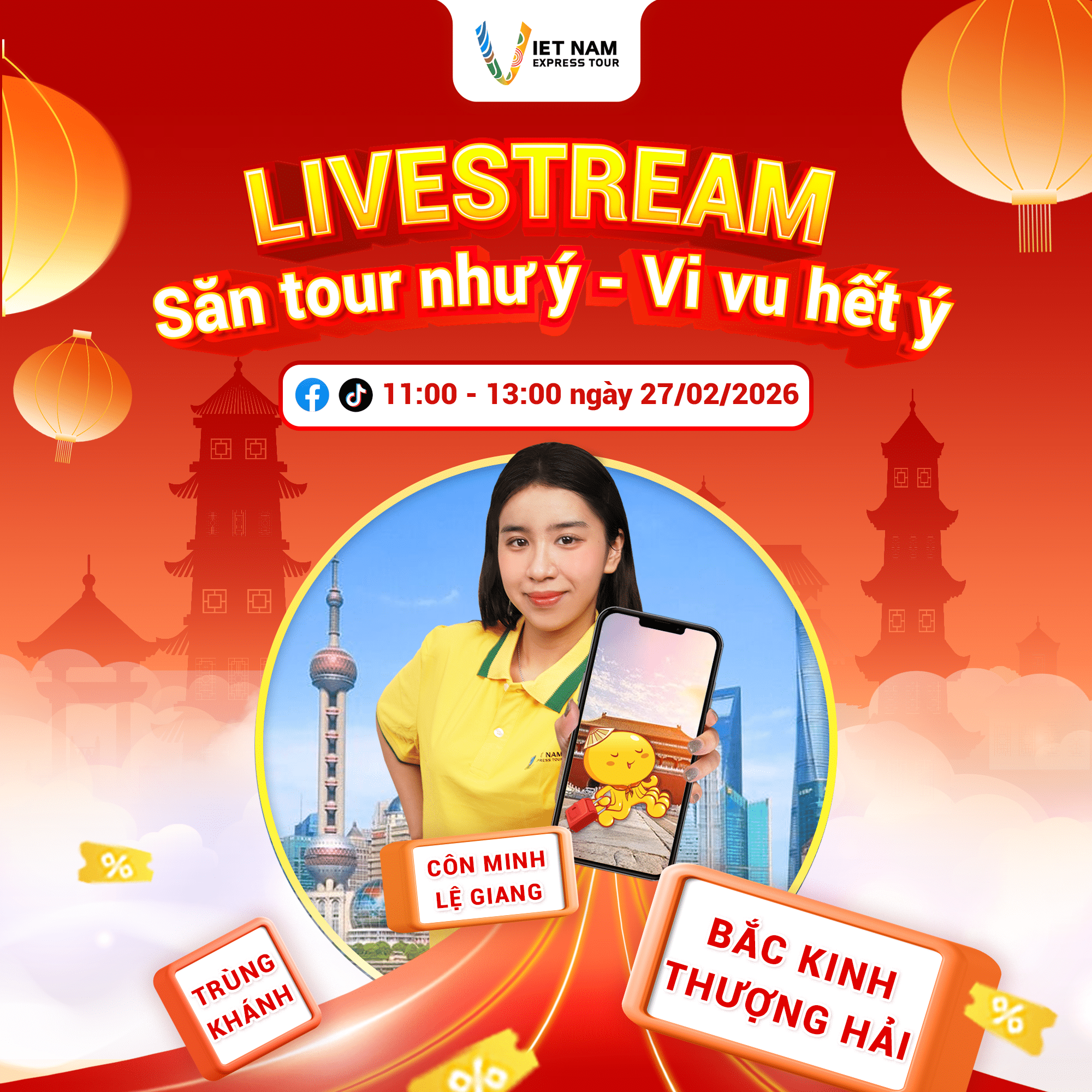 SĂN TOUR NHƯ Ý - VI VU HẾT Ý