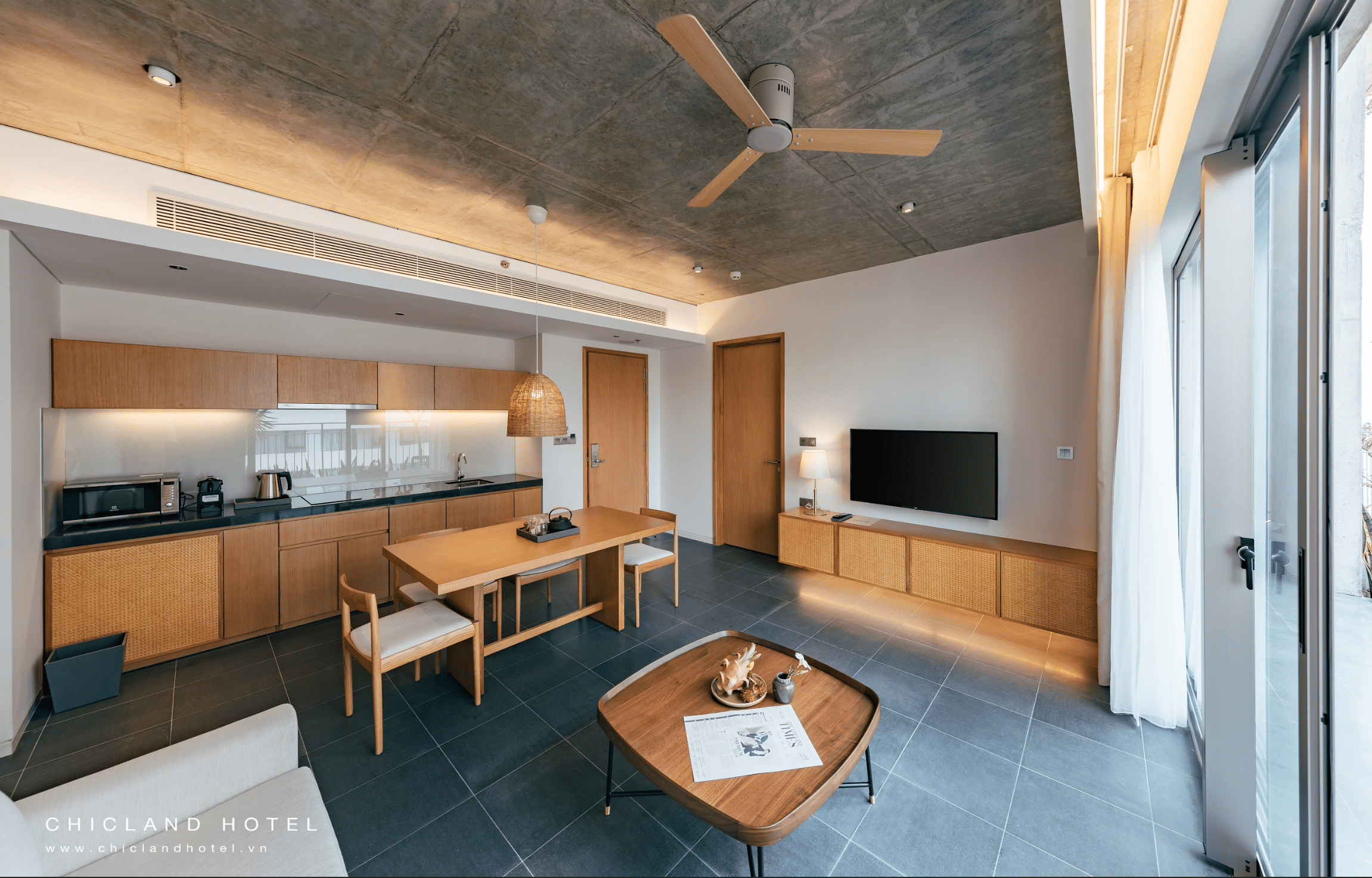 Nho Biển (Double + Double/Twin)  Two Bedroom Apartment with Balcony #5